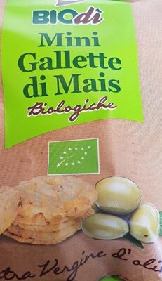 Biodì mini gallette di mais biologiche front packaging