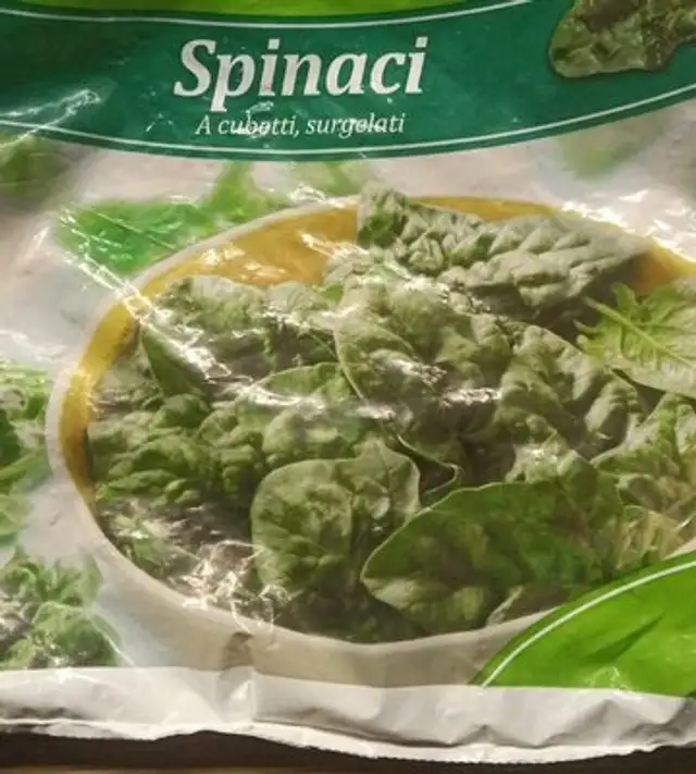 Spinaci a cubetti surgelati