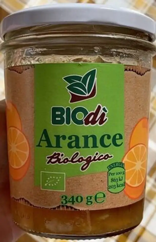 Arance biologico front packaging