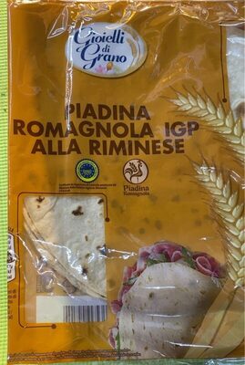 Piadina romagnola igp alla riminese front packaging