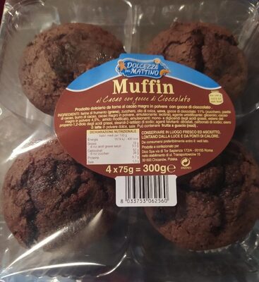 Muffin al cacao con gocce di cioccolato