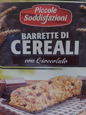 Barrette di cereali con cioccolato