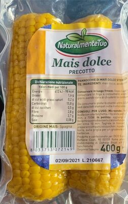 Mais dolce precotto front packaging