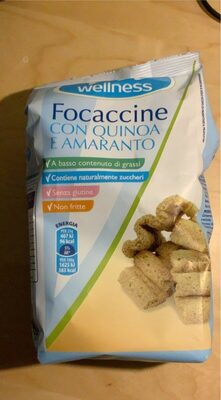 Focaccine con quinoa e amaranto front packaging