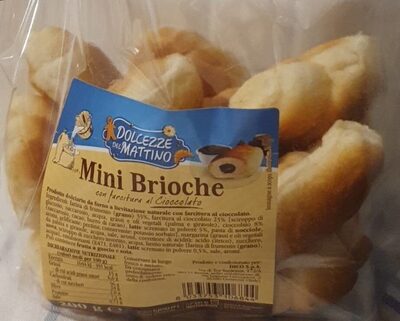 Mini Brioche con farcitura al cioccolato front packaging