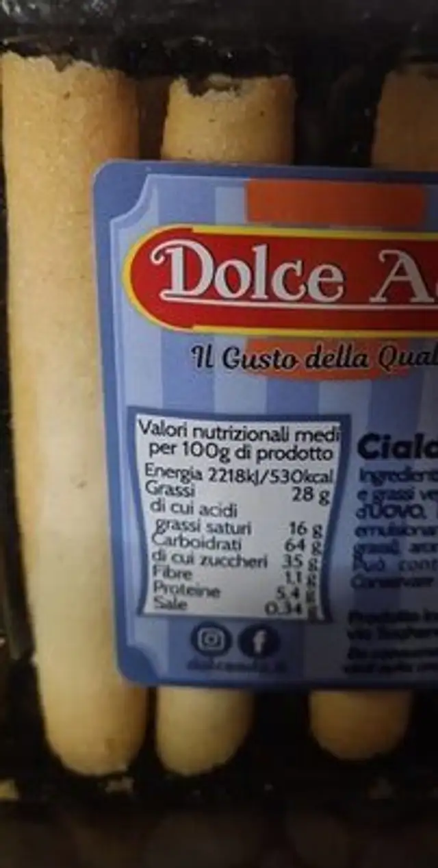 Cialdini dolce ada nutrition facts table