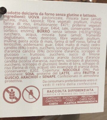 Colomba classica senza glutine senza lattosio