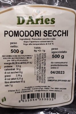 Pomodori secchi
