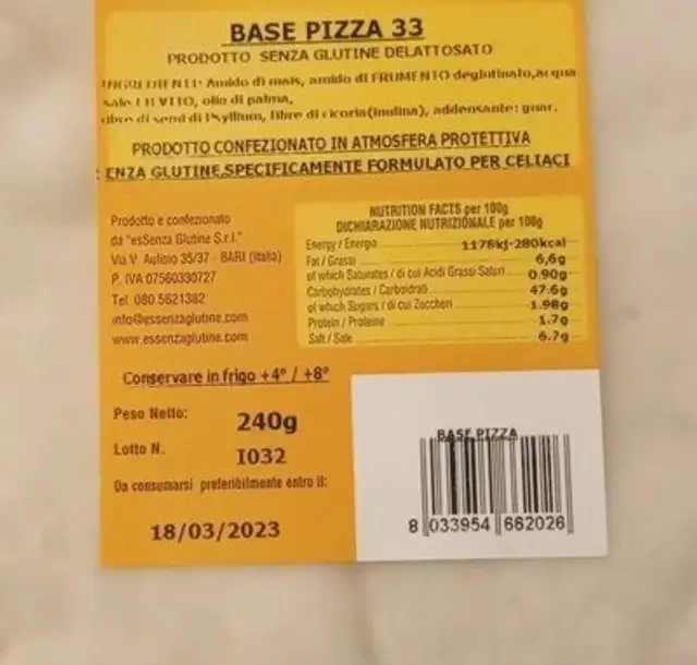 Base pizza 33