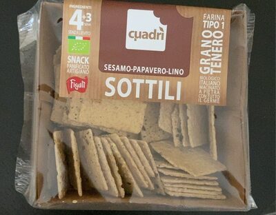 Crecker sesamo papavero lino