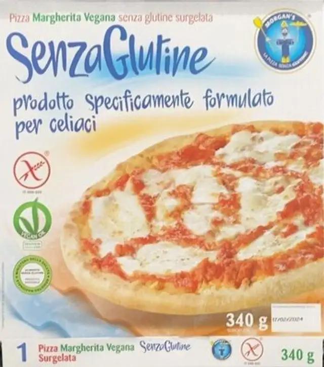 Pizza margherita vegana senza glutine