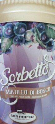 Il sorbetto Mirtillo di Bosco front packaging