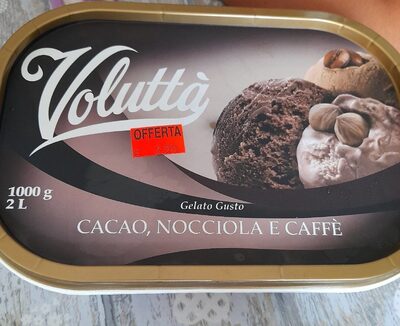 Gelato gusto cacao nocciola e caffè