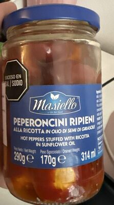 Hot Peppers Stuffed With Ricota In Sunflour Oil