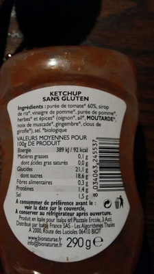 Ketchup sans gluten