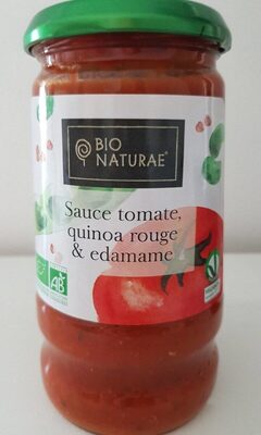 Sauce tomate, quinoa rouge et edamame