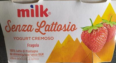 Yogurt cremoso Fragola Senza lattosio front packaging