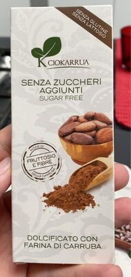 Cioccolato senza zuccheri aggiunti