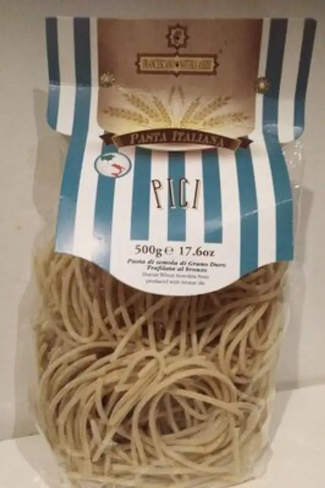 Pasta Italiana nutrition facts table
