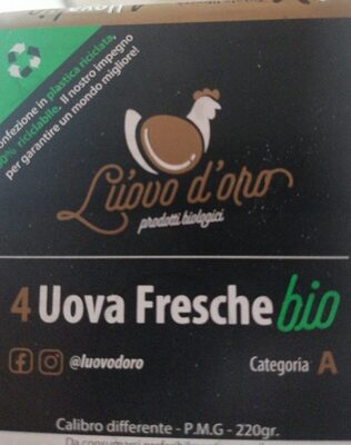 4 uova fresche bio front packaging