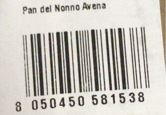 Pan del nonni all’avena front packaging
