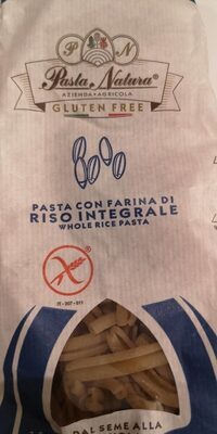 Pasta con farina di riso integrale senza glutine