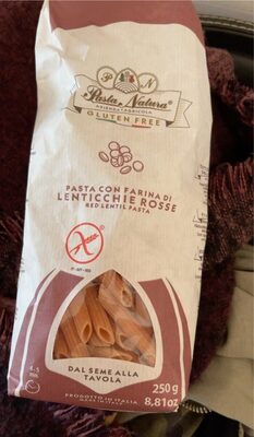 Pasta con farina di lenticchie rosse