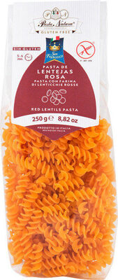 Espirales de lentejas rosa sin gluten