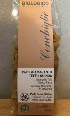 Conchiglie - Pasta di amaranto teff e quinoa