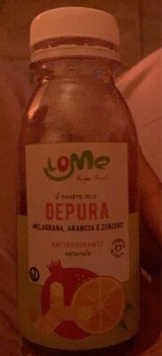 Succo melagrana arancia e zenzero front packaging