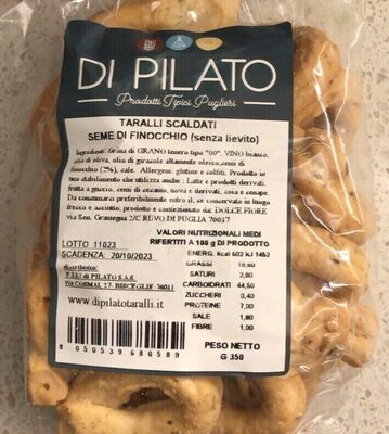 Taralli Scaldati front packaging