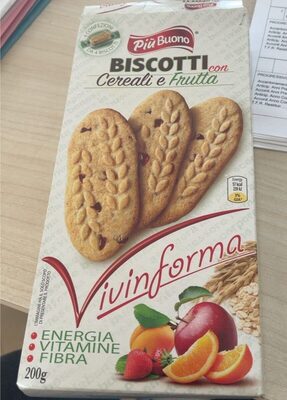 Biscotti con cereali e frutta
