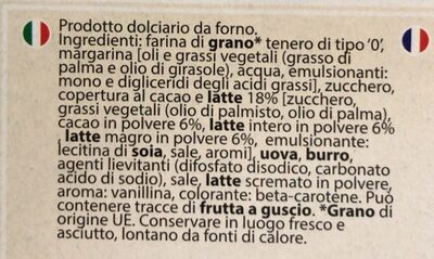 Biscotti al cioccolato front packaging