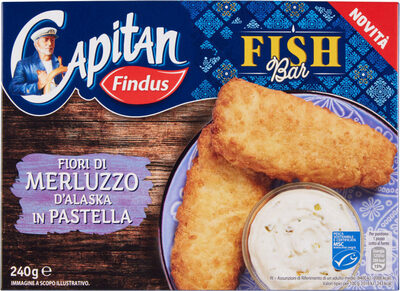 Fish Bar - Fiori di Merluzzo d'Alaska in pastella front packaging