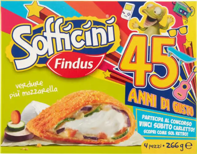 Sofficini - Verdure più mozzarella front packaging