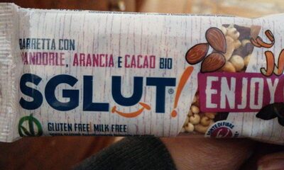 Barretta con mandorle, arancia e cacao bio