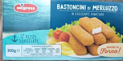 Bastoncini di merluzzo front packaging