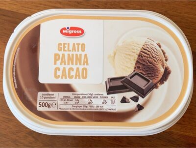 Gelato panna e cacao