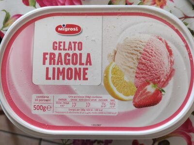 Gelato fragola e limone front packaging