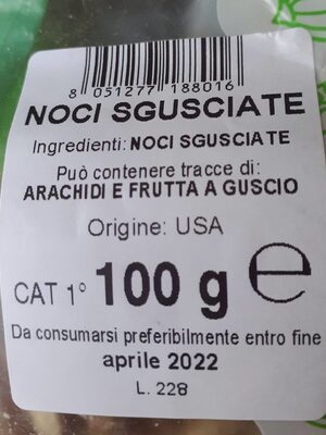 Noci sgusciate front packaging