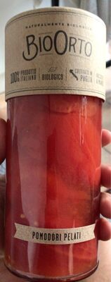 Bio orto organic peeled tomatoes in water