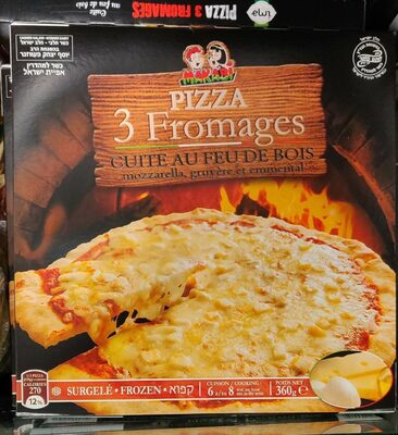 Pizza 3 Fromages cuite feu de bois