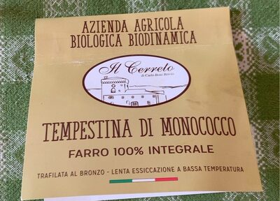 Tempestina di Monococco front packaging