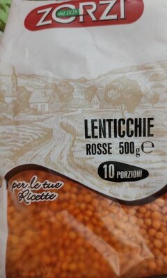 Lenticchie rosse front packaging