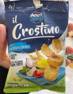 Crostini gusto mediterraneo front packaging