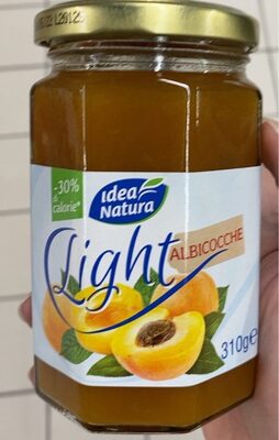 Marmellata Idea natura light albicocca front packaging