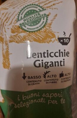 Lenticchie giganti secche front packaging