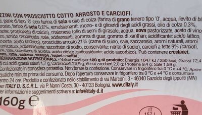 2 sandwich nutrition facts table