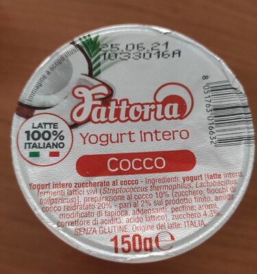 Yogurt intero cocco