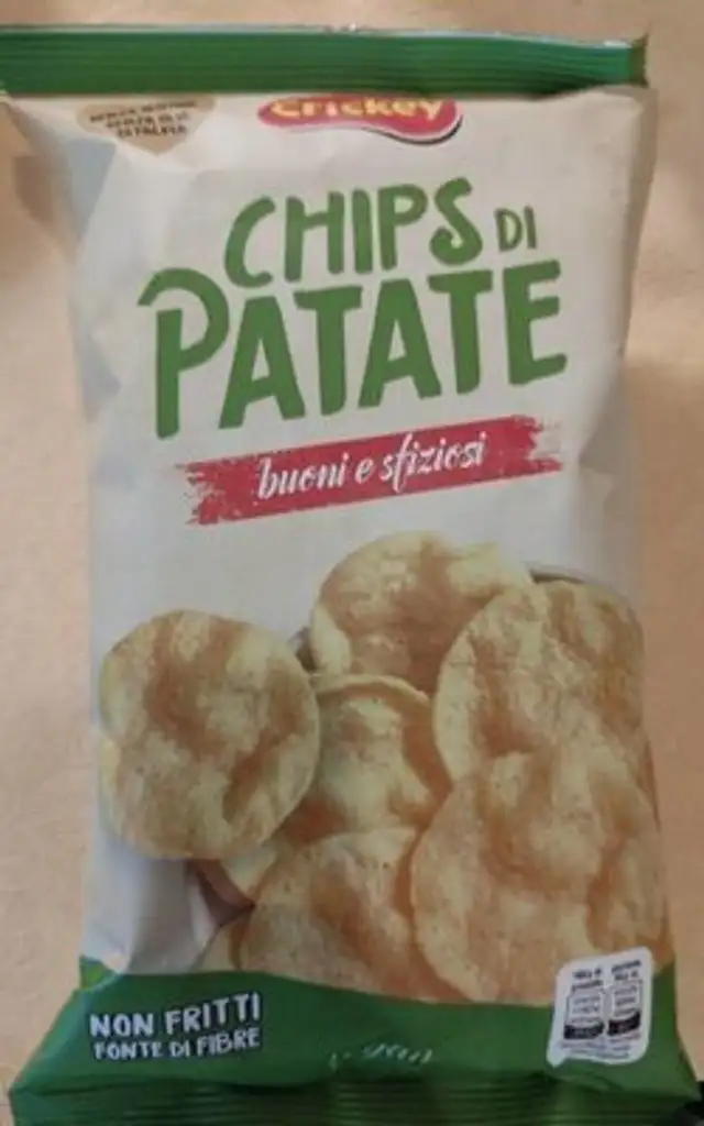 Chips di patate front packaging